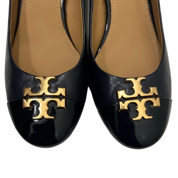 Tory Burch Black Everly Cap Toe Pumps in Dark Blue Woman’s 9.5 - Picture 5 of 11
